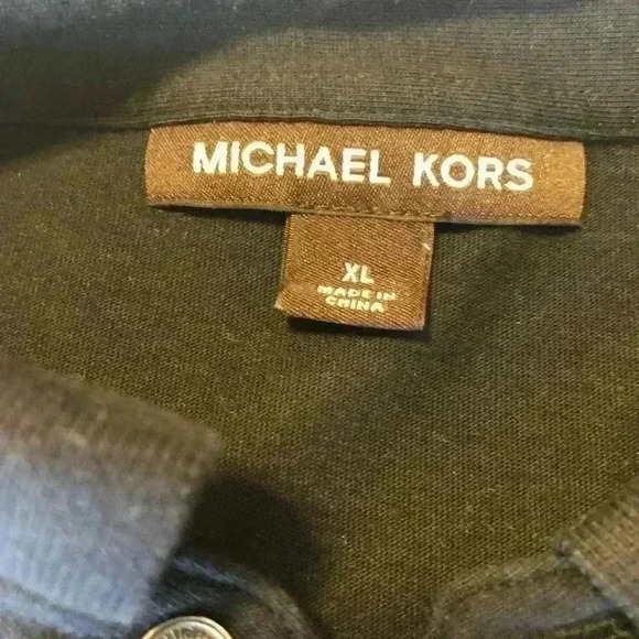 Michael Kors Black polo shirt Sz XL - Picture 3 of 5